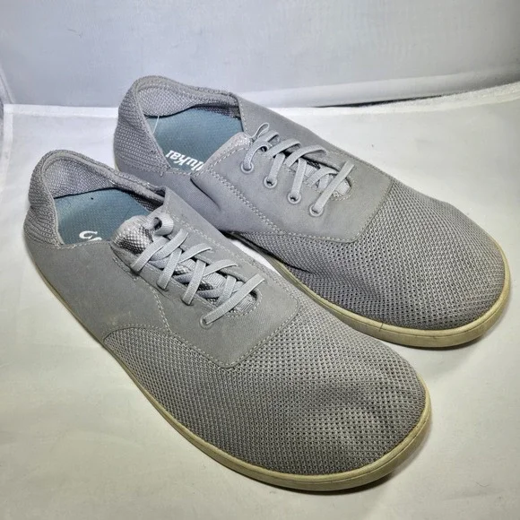 Olukai Nohea Moku Size 11.5 Men's Gray Mesh Outdoor Boat‎ Shoes Clay Tapa