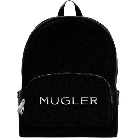 Mugler‎ Logo Backpack Travel School Bag Women's Black 15