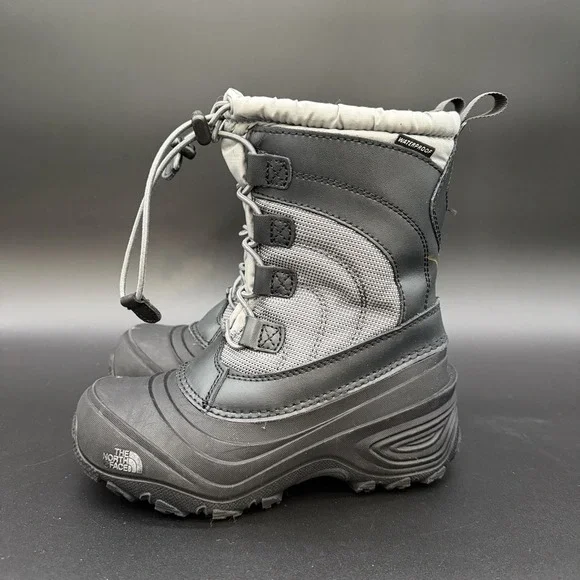 The North Face Alpenglow IV‎ Boots Youth Size 1 Black Waterproof Insulated Snow