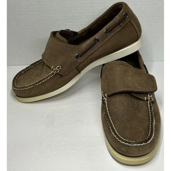 Eastland Men's Leather Boat Shoes Size 8D Style 7027-56 Brown Preppy Dress Shoes