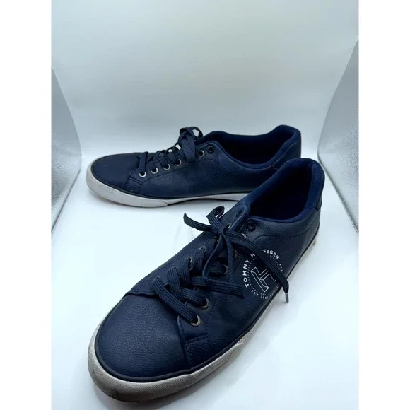 Tommy Hilfiger TMPARINO-C Men 11 Sneaker Navy Blue Leather Logo Casual‎ Shoes