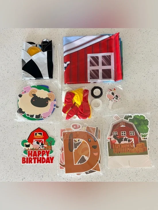 New Barnyard Farm Animal Party Decorations Balloons