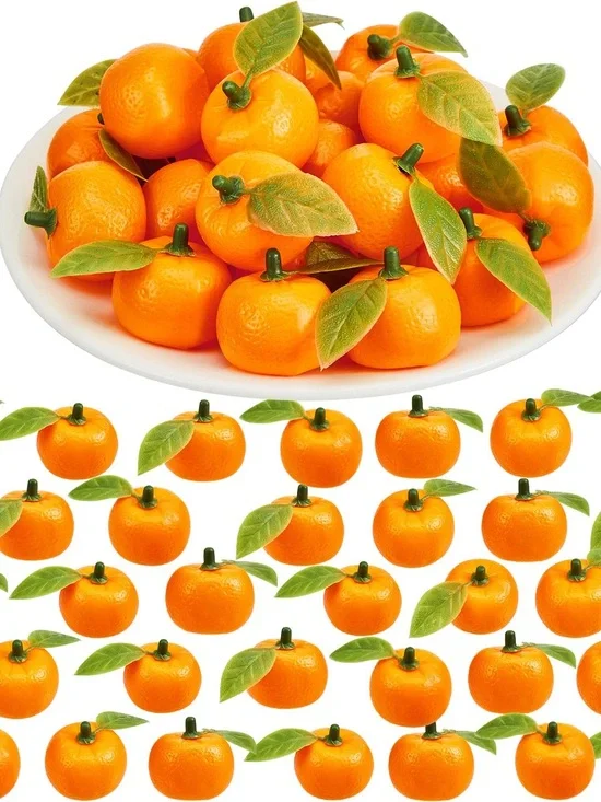 Decorative Artificial Mini Orange Fruit Accents - Bright Orange