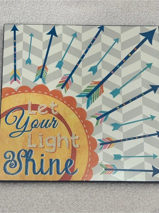 Let Your Light Shine Decorative Wall Plaque - Multicolor