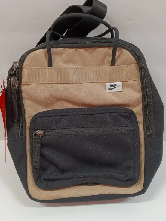 NWT Nike Mini Backpack Black & Tan Canvas