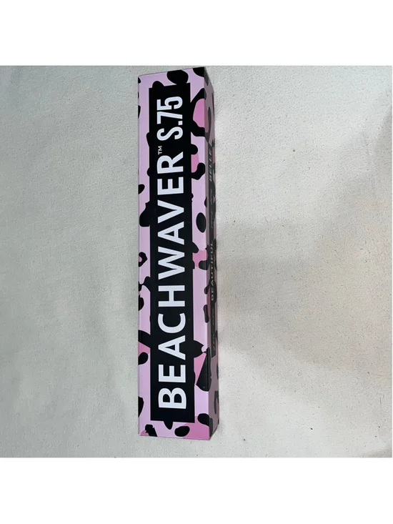 Beachwaver S.75 Rotating Curling Iron Pink Leopard Print 0.75” Barrel w/ Box