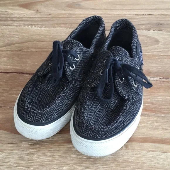 Sperry TOP SIDER X Penfield Wool Herringbone Tweed Boat Shoes Lace Up Seamate