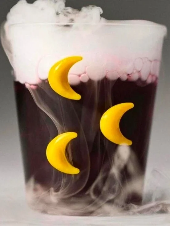 Anthropologie 3D Halloween Icon Juice Glass Moon