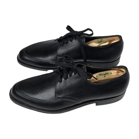 Vintage Wright Arch Preserver Rutgers Union Black Pebble Leather Shoes‎ 11.5D