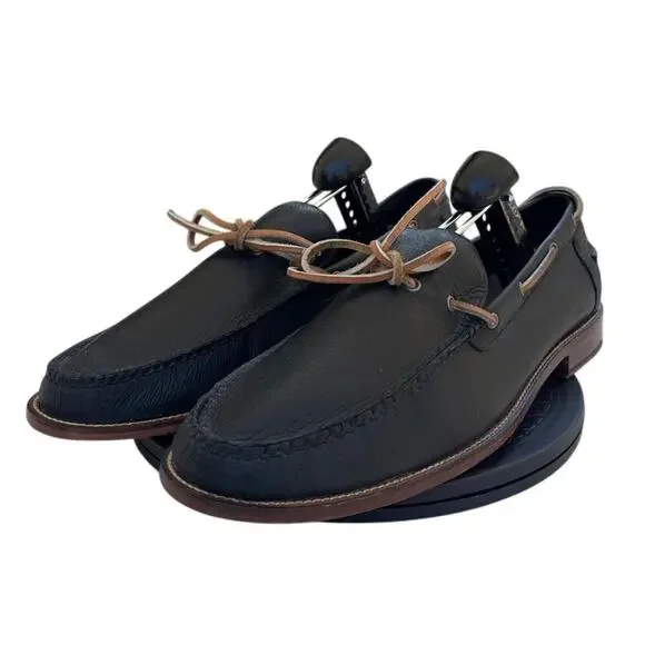 Mens Cole Haan x Todd Snyder Leather Classic Comfort Boat Shoes SZ 12M Black