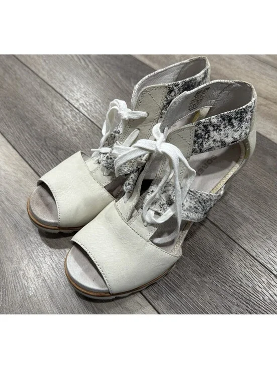 SOREL Joanie Lace Wedge Sandals - Women's 9