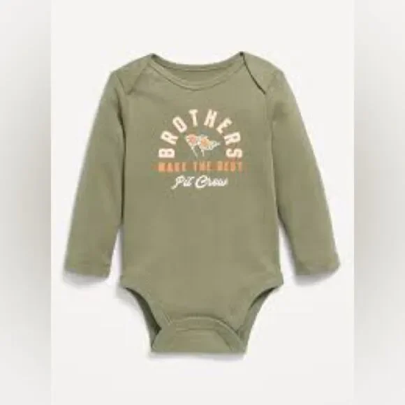 Brothers Pit Crew Kids Shirt - Green old navy BUNDLE