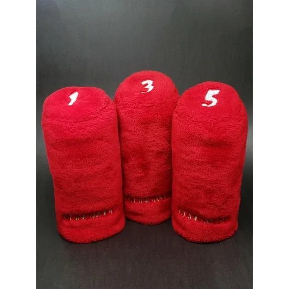 Kingwood Country Club Golf Headcovers Set 1 3 5 Red USA Made