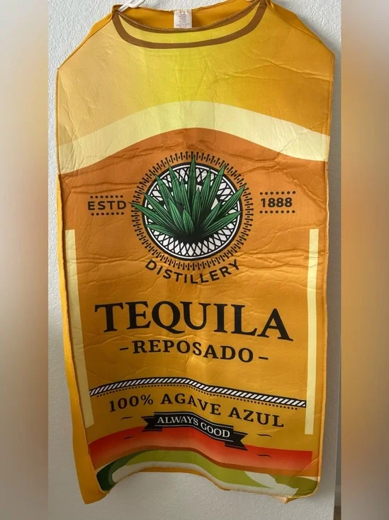 Fun World Tequila Bottle Halloween Costume Tunic Adult One Size #137594