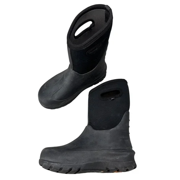 Bogs Neo-Classic Rain Boots Solid Black Waterproof Insulated Winter Boots Size 5