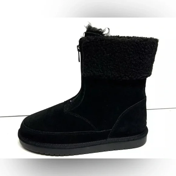 Koolaburra Girls Lytta Short Boot Black Size 4 M Big Kid