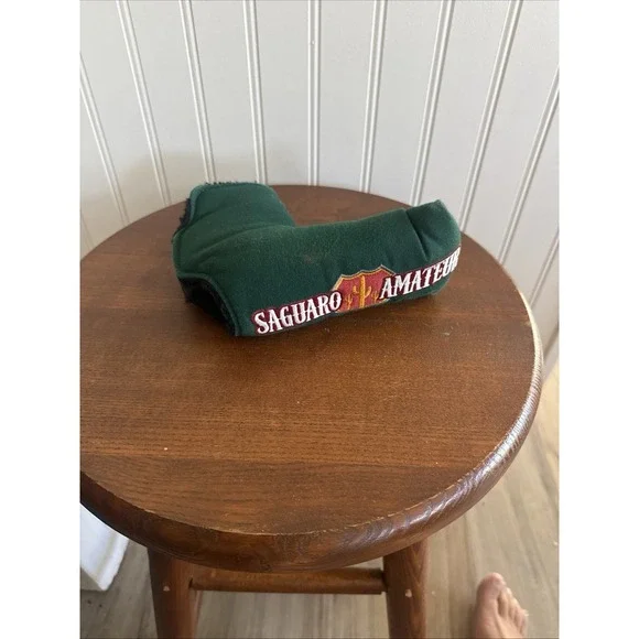 Saguaro Amateur Golf Putter Headcover Green Embroidered Magnetic Blade Cover