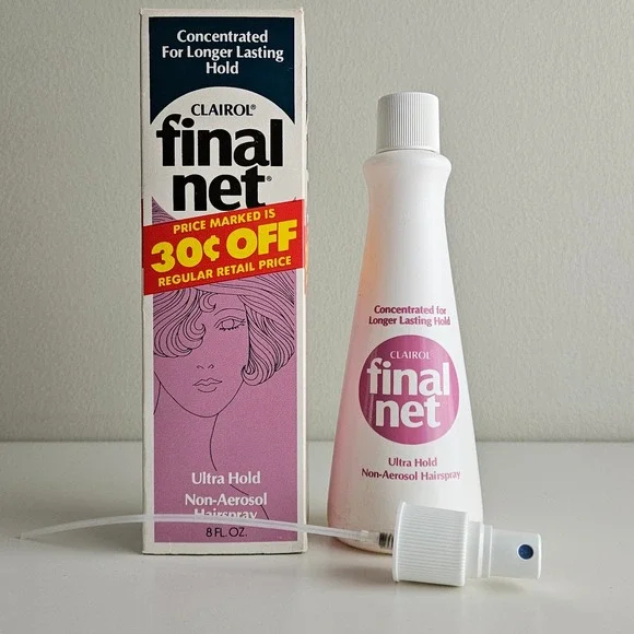 Vintage Clairol Final Net Hairspray Ultra Hold Non Aerosol 8oz NEW‎ 1971 - 83