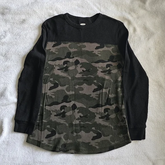Old Navy Black Ribbed Knit Top