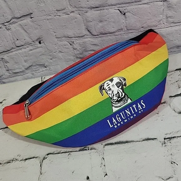 Lagunitas Brewing Rainbow‎ Striped Fannypack Waist Hip Bag Advertising Promo