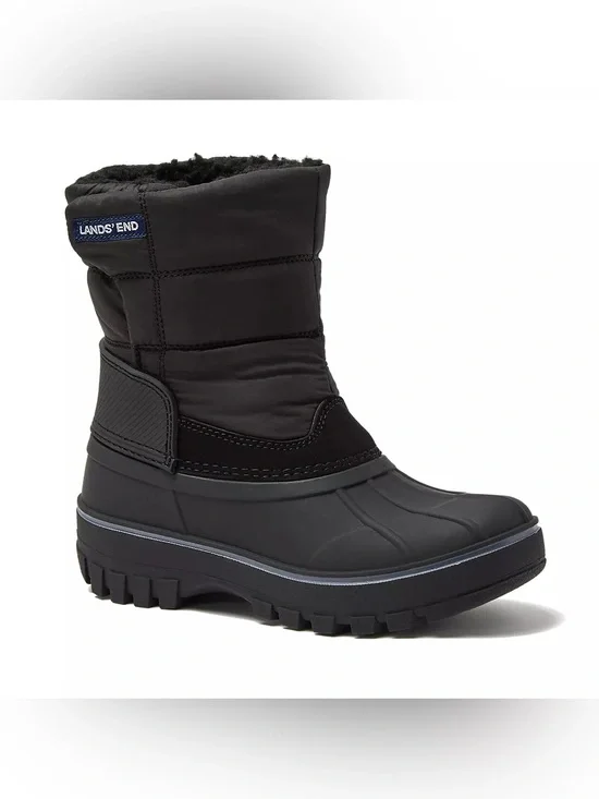 Lands End School Uniform Kids Frost Insulated Waterproof Snow Boots Size 6