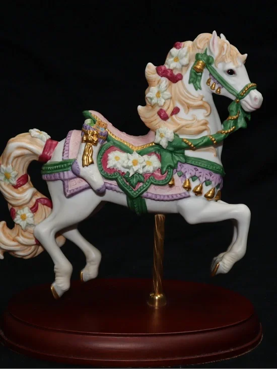 Lenox 1993 Carousel Christmas Horse Figurine
