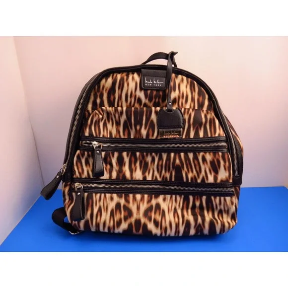 Nicole Miller Leopard Print Backpack 12
