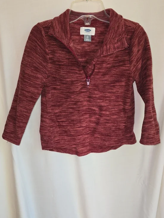 Old Navy Marled Half-Zip Turtleneck Sweater - Wine Red