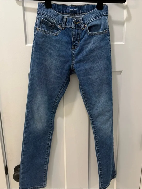 Old Navy 10 Slim Straight Medium Blue Slim Jeans