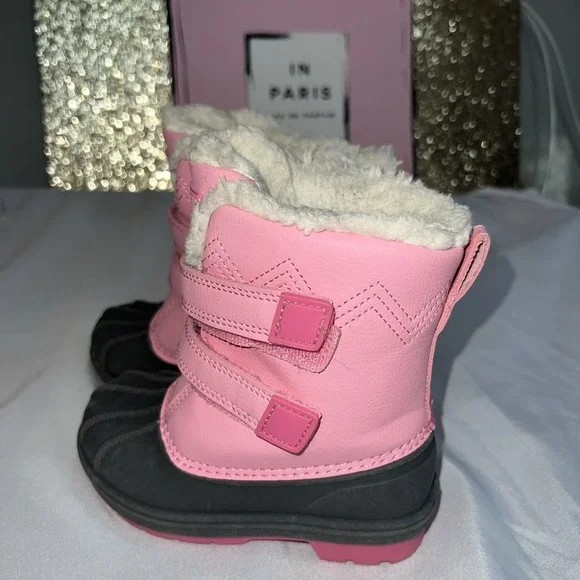 Cat & Jack Pink Winter Snowboots Sz 8 Girls Outdoor Boots‎