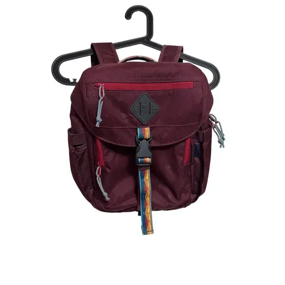 United By Blue Burgundy Backpack with Multicolor Strap