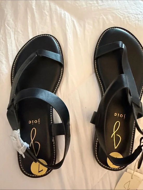 Joie Black Leather Slingback Sandals