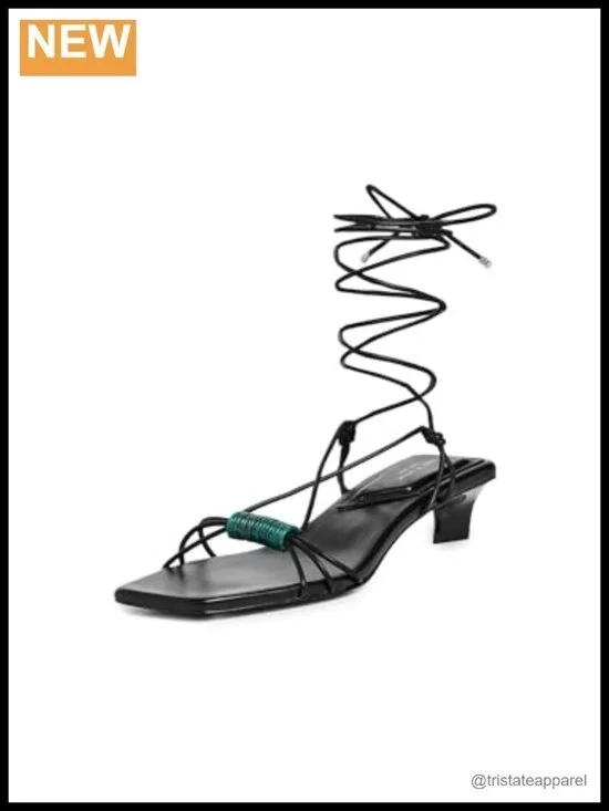 Strappy Kitten Heel Sandals with Ortholite Insole and Recycled Materials