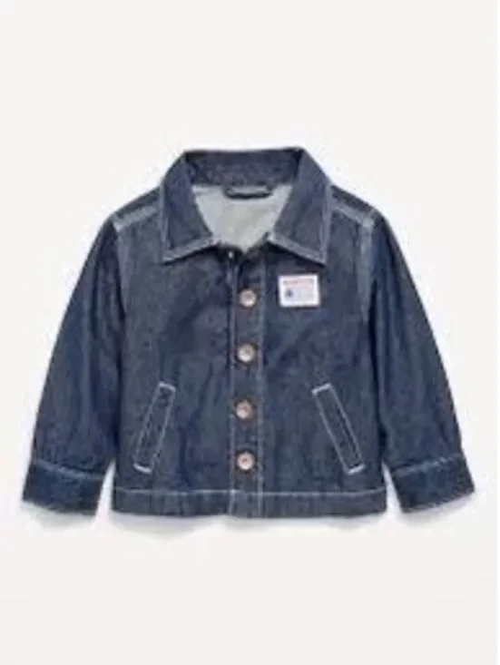 Old navy loose unisex denim barn coat 12-18M