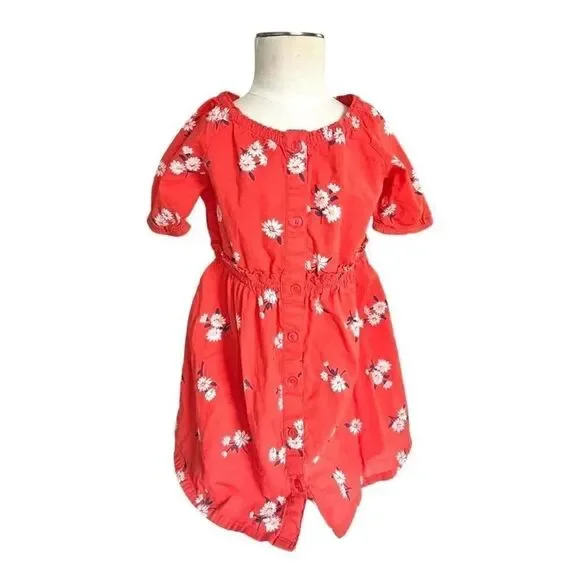 Baby Girls Old Navy Spring Daisy Floral Button Down Dress - Sz 2T