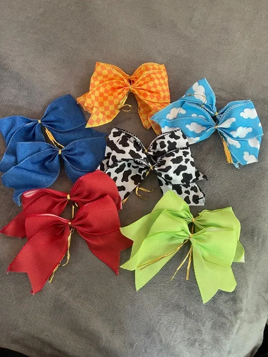 12 Pcs Toy Story Cartoon Theme Bows Ornaments party decor Christmas nwt