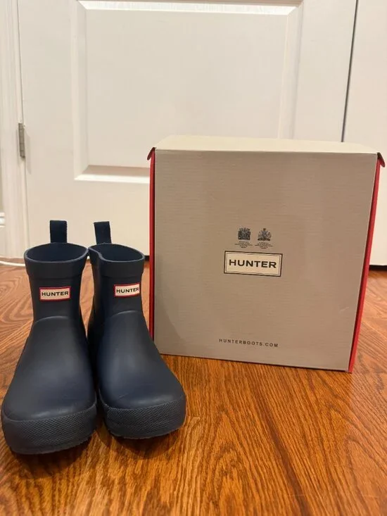 Hunter Kids Navy Rain Boots
