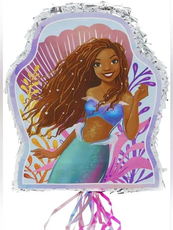 The Little Mermaid Party Pinata - Purple Teal Mermaid Design