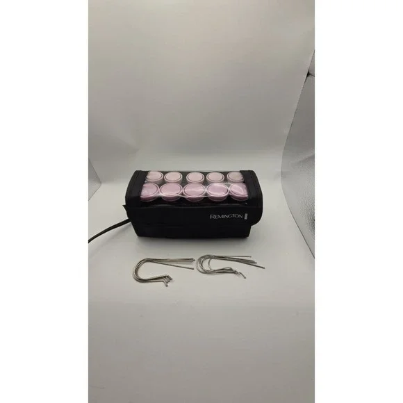 Remington Compact Hot Rollers Ceramic technology Soft Travel Case w/clips Works!