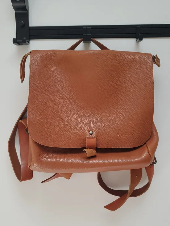 Classic Brown Leather Women's Backpack