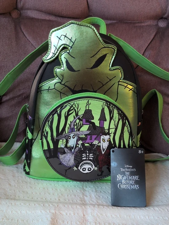 Disney The Nightmare Before Christmas Oogie Boogie Green and Black Mini Backpack