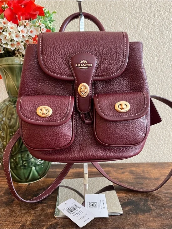 🆕 Coach Hadley Backpack dark wine