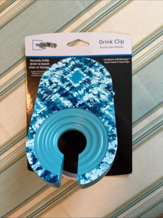 Mainstays Blue Tie-Dye Drink Clip Cup Holder