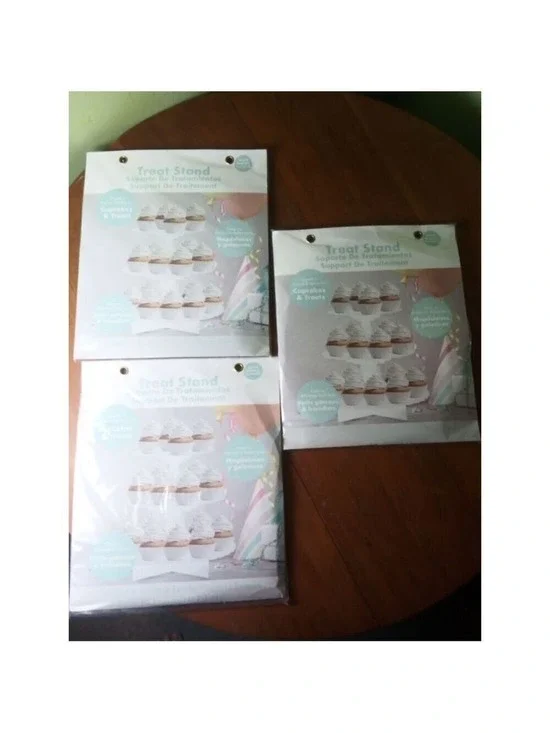 White 3 Tier Treat Stand, set of 3, 11.5