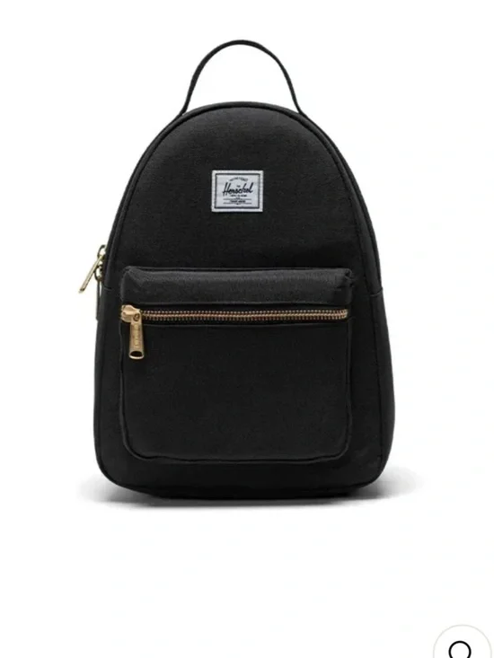 Hershel Black Mini Backpack with Cassic Striped lining