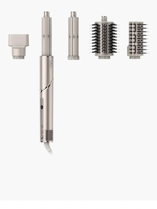 Multi-Attachment Silver Styling Tool for Women