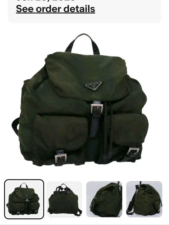 Prada Olive Green Khaki Nylon Backpack - Luxury Men’s/ Womens Bag Hp 🔥🔥🔥🔥