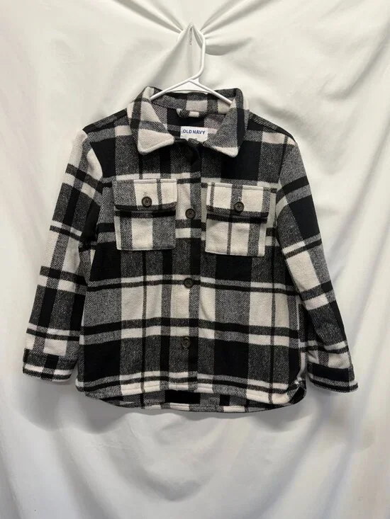 Old Navy Plaid Jacket Button-up L (10-12)