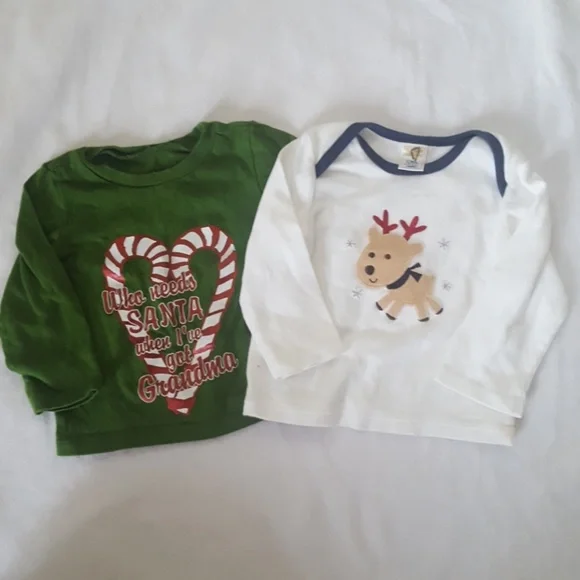 Old Navy Baby Christmas Lot of 2 Tops