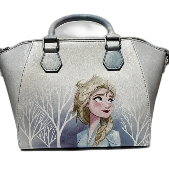 Disney Loungefly Blue Frozen Elsa Crossbody Satchel Bag Destiny Awaits New